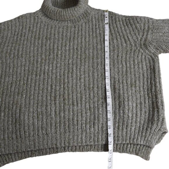 Zara Knit Oversized Turtleneck Sweater Chunky Knit Size Large - Picture 10 of 10